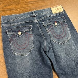 True Religion Geno Relaxed Skinny Blue Denim Jeans